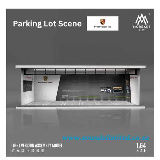 MoreArt 1/64 Scale Porsche Parking Garage Light Edition Assembly Scene Diorama