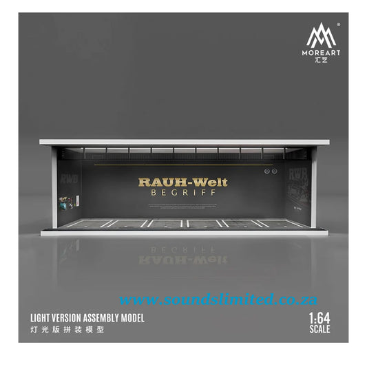 MoreArt 1/64 Scale RWB Parking Garage Light Edition Assembly Scene Diorama MO644024