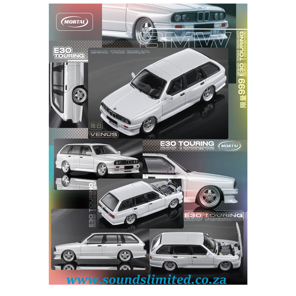 Mortal 1/64 BMW E30 Touring Lowrider version Venus White - Limited Edition