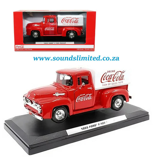 Motor City Classics MCC 1955 Ford F-100 Pickup with Canopy, Coca-Cola 424050