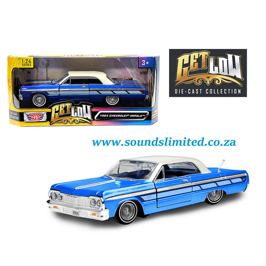 Motormax 1:24 1964 Chevrolet Impala SS Hard Top Lowrider with White Roof – Get Low