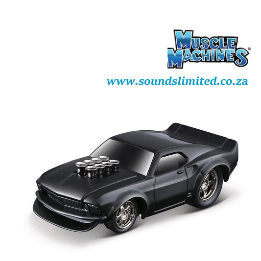 Muscle Machines 1969 RTR-X Ford Mustang Blackout edition 1/64 Scale #47