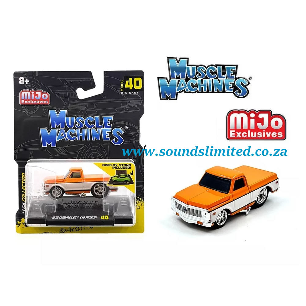 Maisto Muscle Machines 1:64 - 1972 Chevrolet C-10 Pick Up Orange 15567 #40 (USA EXCLUSIVE)