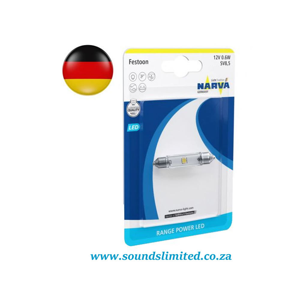 Narva LED Range Performance 12v SV8,5 - 180804000 - 6000k 1x C10w 43mm