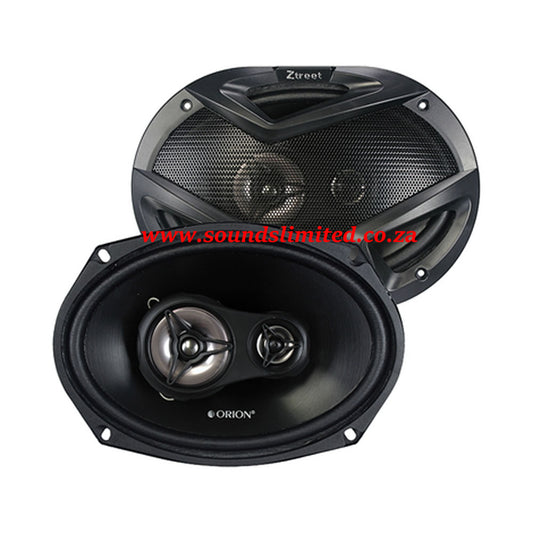Orion ZTC-693 Ztreet Coaxials 6x9 Inches 3 way 500 Watts with grill