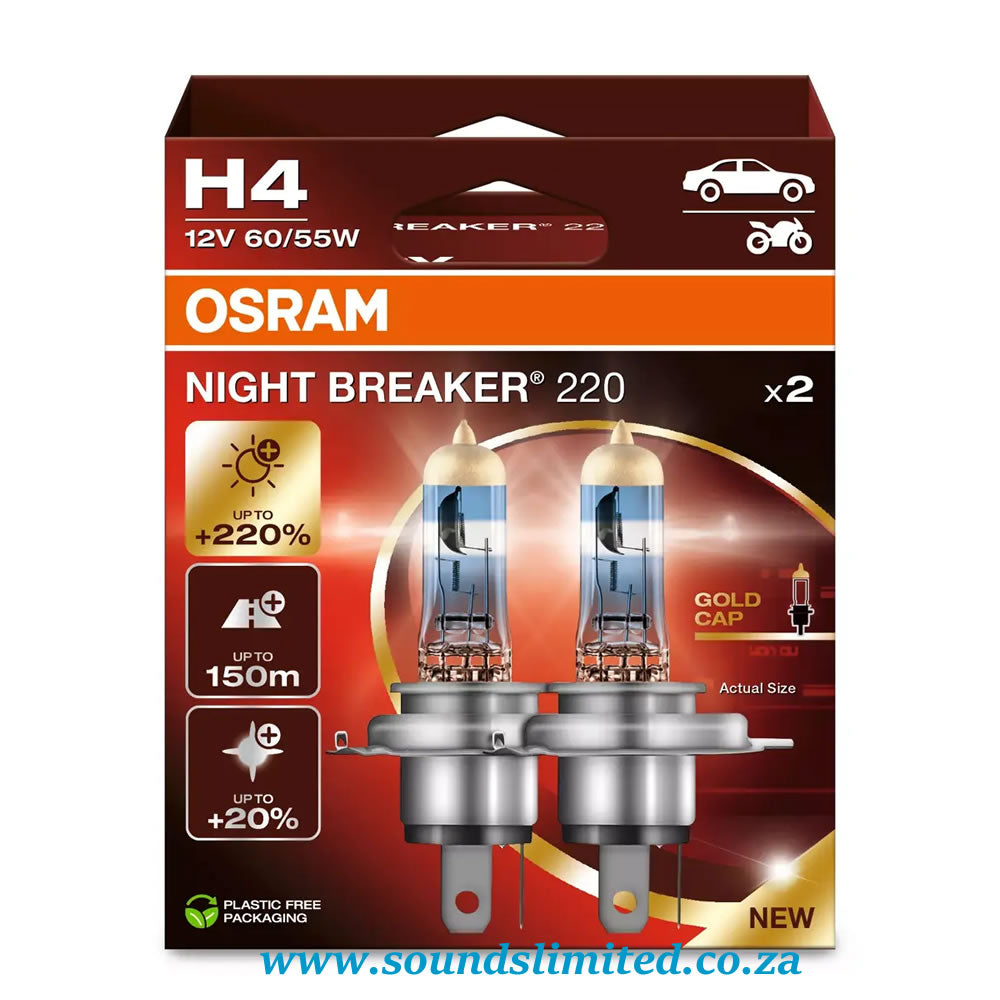 Osram Night Breaker 220 H4 Bulbs