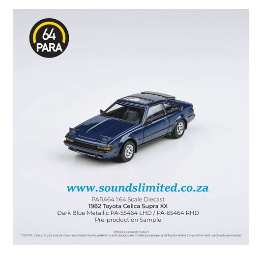 Para64 1/64 1984 Toyota Celica Supra Dark Blue Metallic RHD - PA-65464