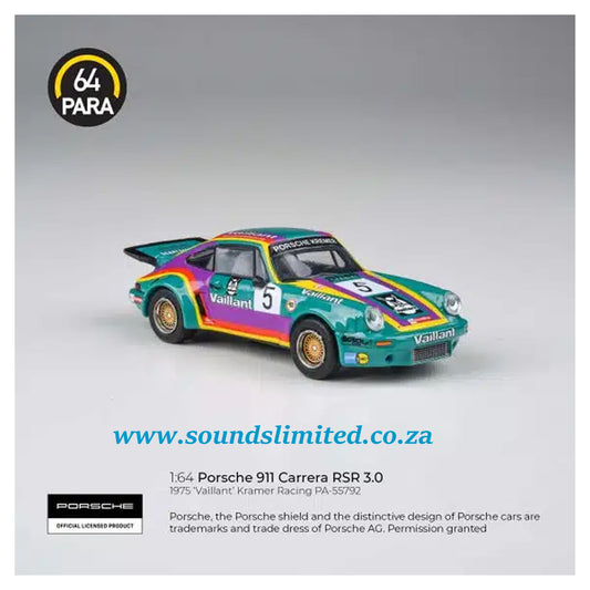 Para64 1/64 1974 Porsche 911 3.0 RSR Kremer Racing Vaillant Livery PA-55792