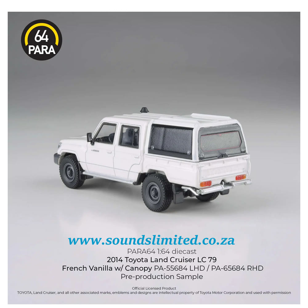 Para64 1/64 2012 Toyota Land Cruiser LC 79 French Vanilla with Canopy PA-65684