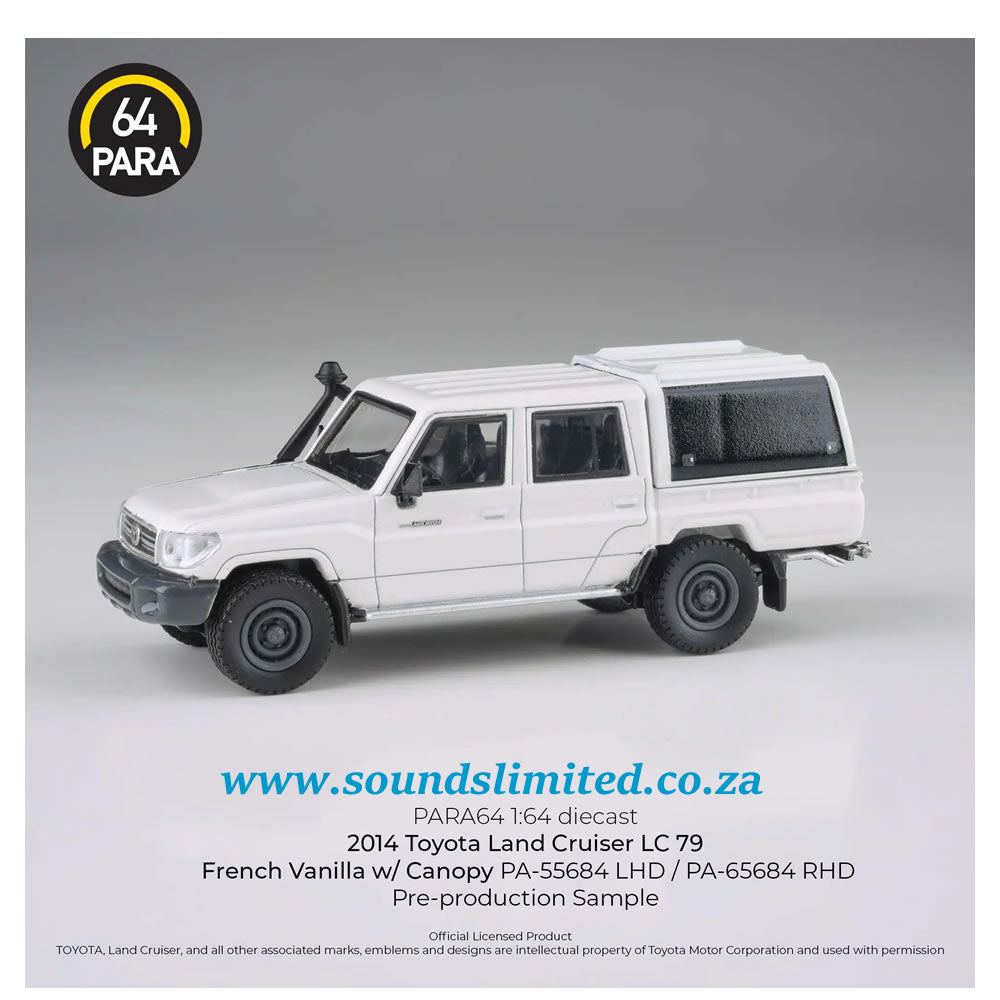 Para64 1/64 2012 Toyota Land Cruiser LC 79 French Vanilla with Canopy PA-65684