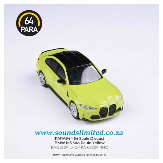 Para64 1/64 BMW M3 G80 – Sao Paulo Yellow – PA-55204