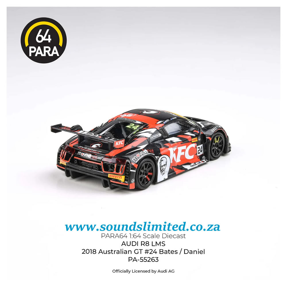 Para64 Audi R8 LMS 2018 Australian GT #24 – Bates / Daniel LHD 1/64 PA-55263