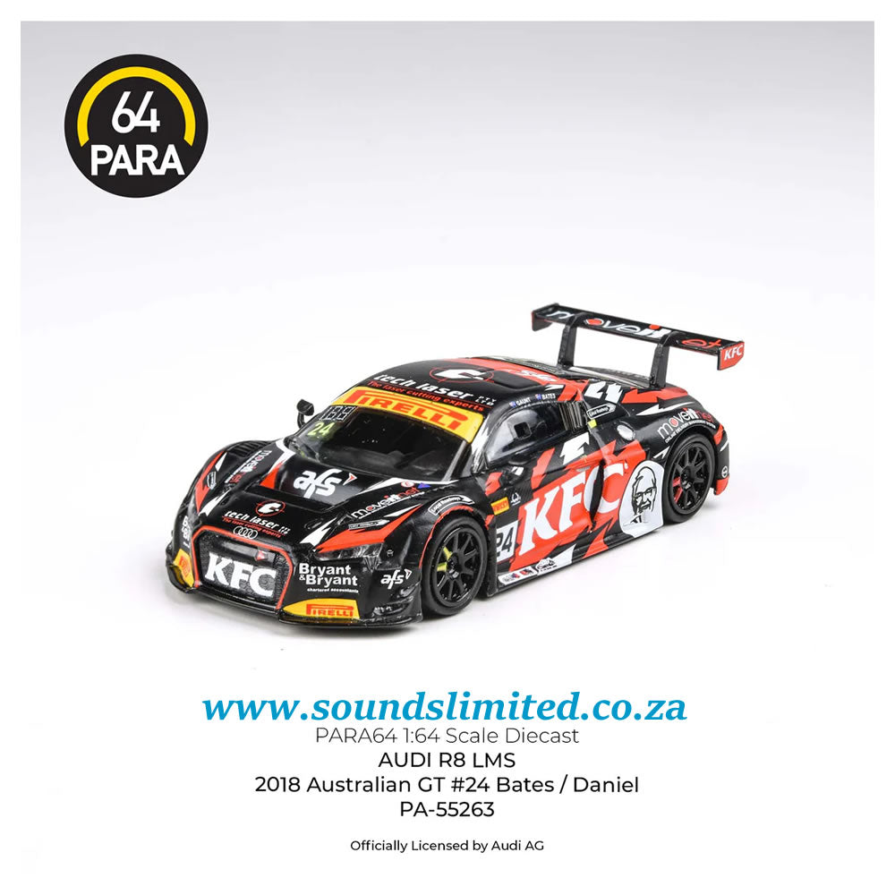 Para64 Audi R8 LMS 2018 Australian GT #24 – Bates / Daniel LHD 1/64 PA-55263