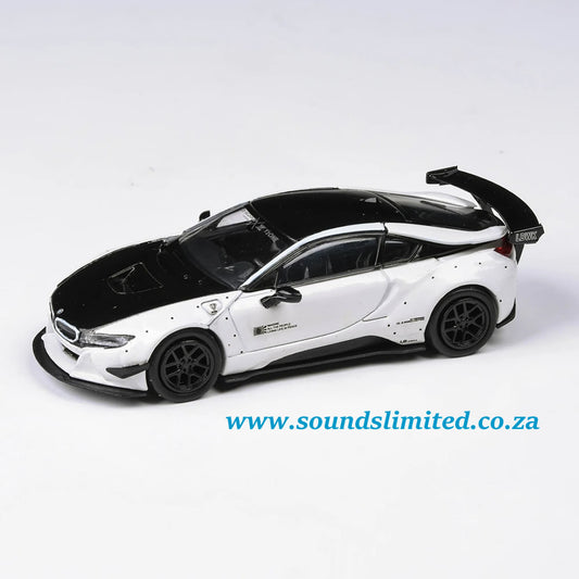 Para64 1/64 Liberty Walk BMW i8 Black & White - PA-54151