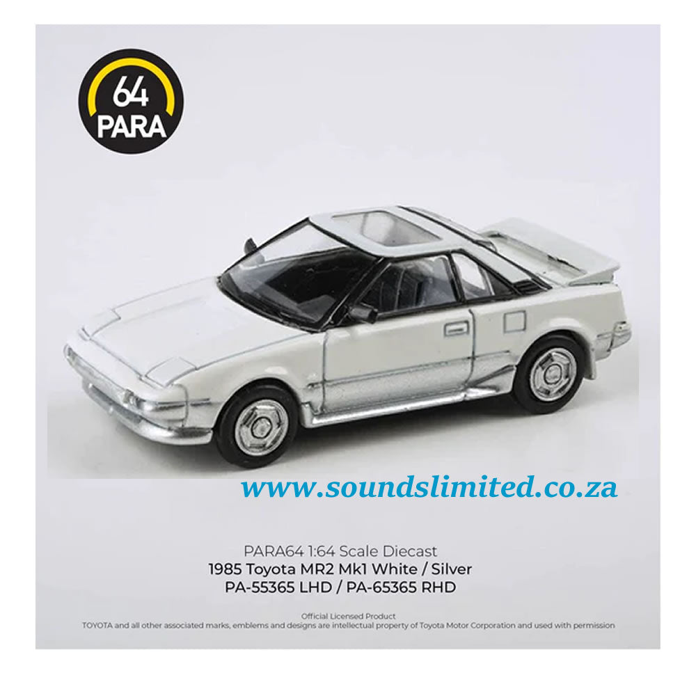 Para64 1/64 1985 Toyota MR2 MK1 White / Silver LHD - PA-55365