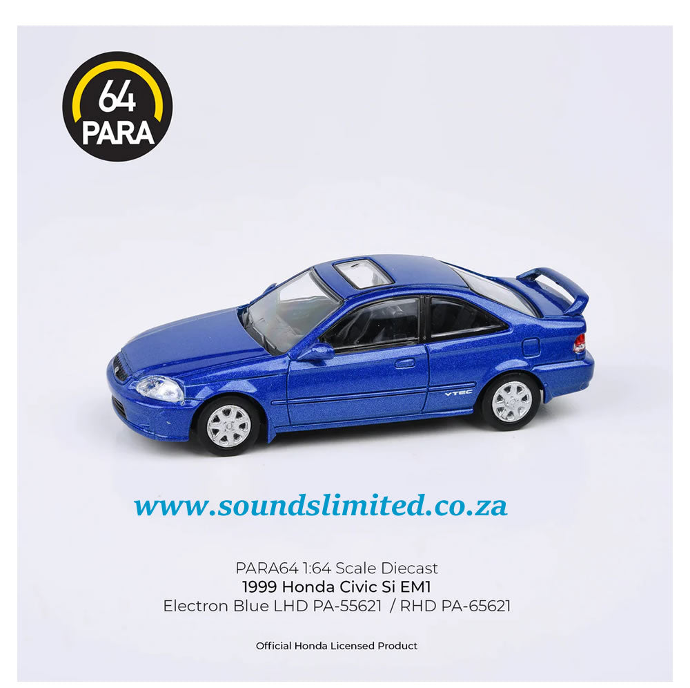 Para64 1/64 Honda Civic Si 1999 Electron Blue Pearl - PA-65621