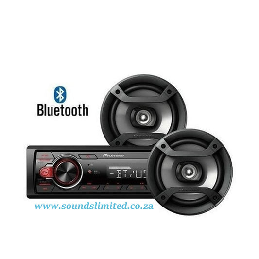 Pioneer MXT-S216BT Media Bluetooth, USB unit & 6″ Speaker Combo