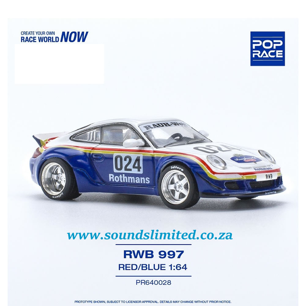 Pop Race 1/64 RWB 997 Red / Blue Rothmans #024 PR64-28