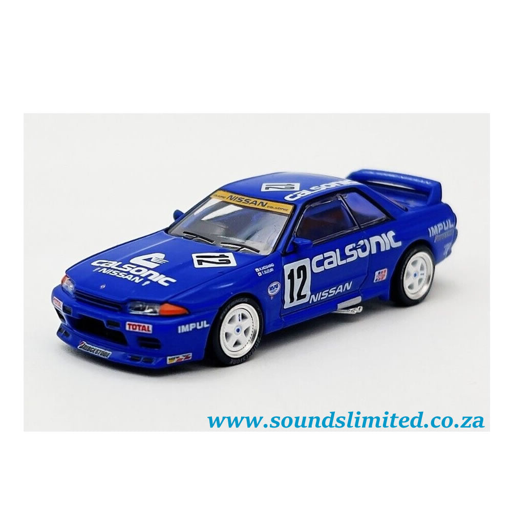 Pop Race 1/64 Nissan GTR R32 JTC #15 1990 Blue PR64-104