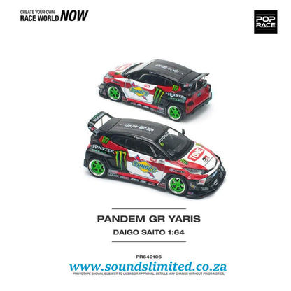 Pop Race 1/64 Pandem Toyota GR Yaris Daigo Saito PR64-106