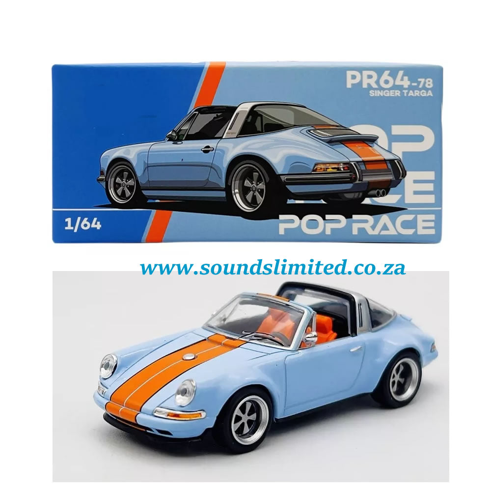 Pop Race 1/64 Singer Targa Porsche 911 Gulf PR64-78