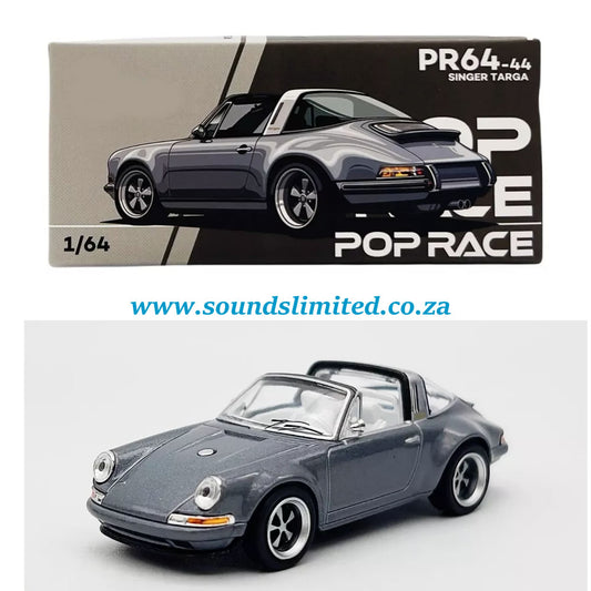 Pop Race 1/64 Singer Targa Porsche 911 Metallic Gray PR64-44