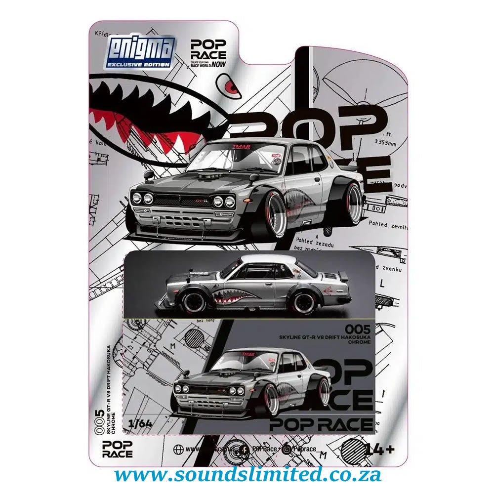 Pop Race 1/64 Skyline GT-R V8 Drift Hakosuka 005 Enigma Exclusive Edition PRE005