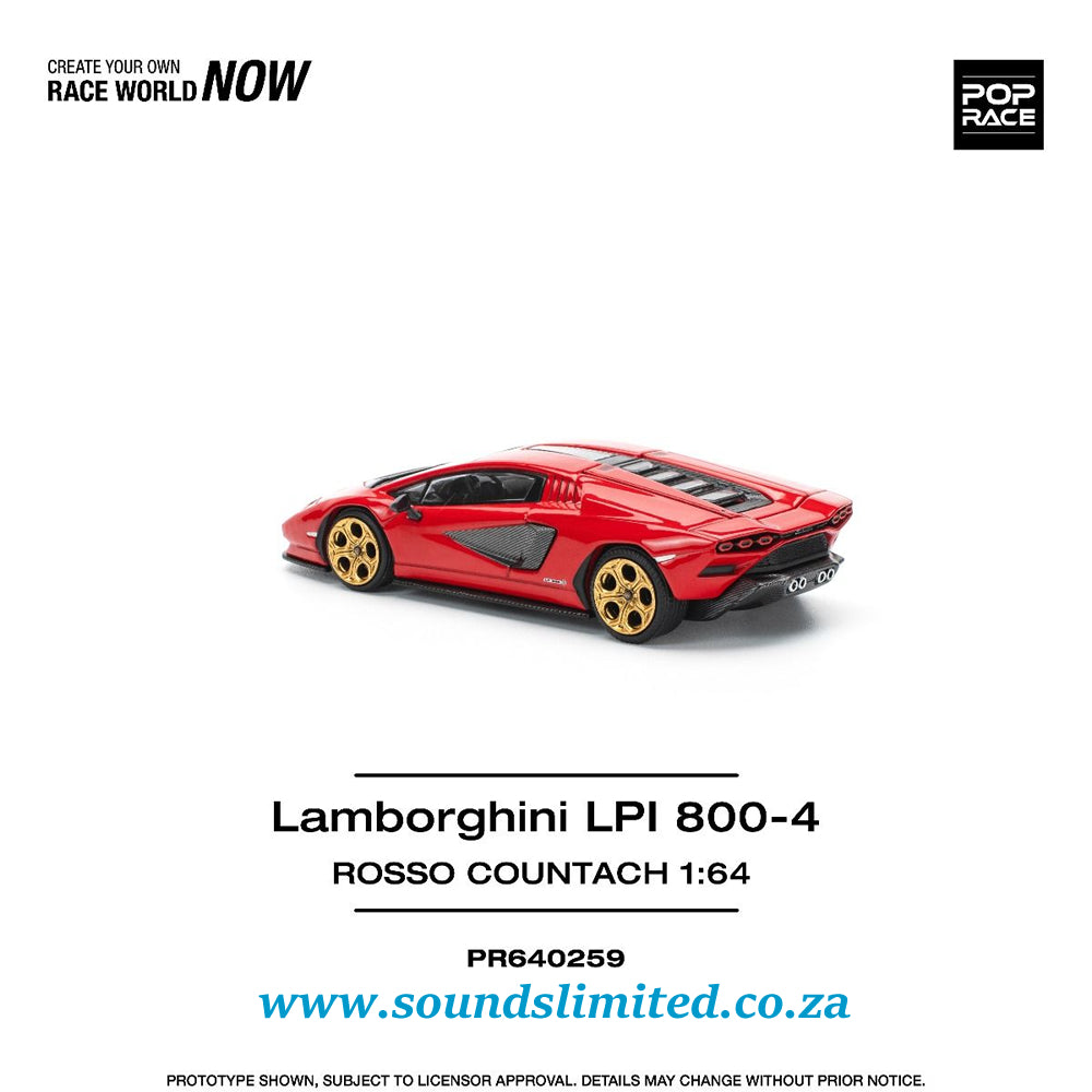 Pop Race Lamborghini Countach LPI-800 Rosso PR64-259