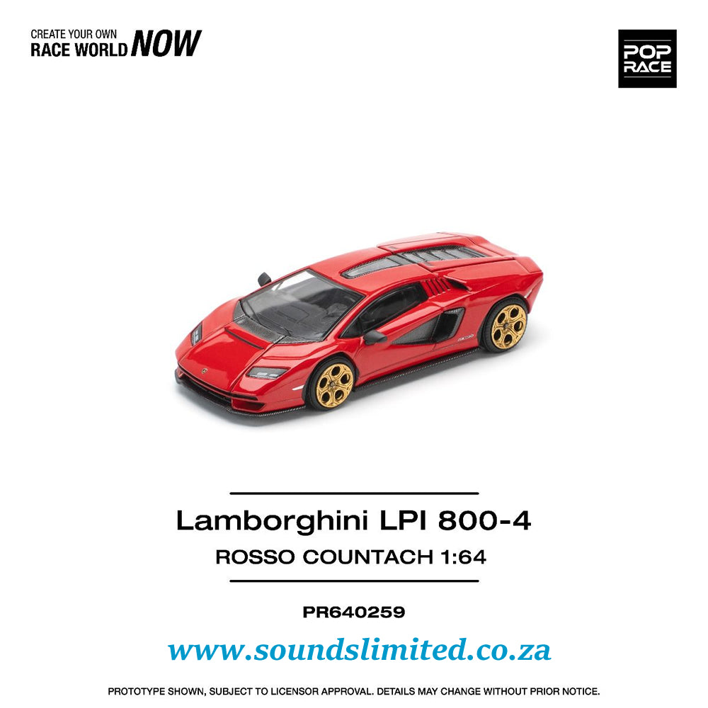 Pop Race Lamborghini Countach LPI-800 Rosso PR64-259