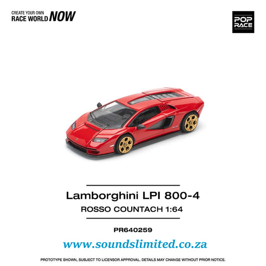 Pop Race Lamborghini Countach LPI-800 Rosso PR64-259