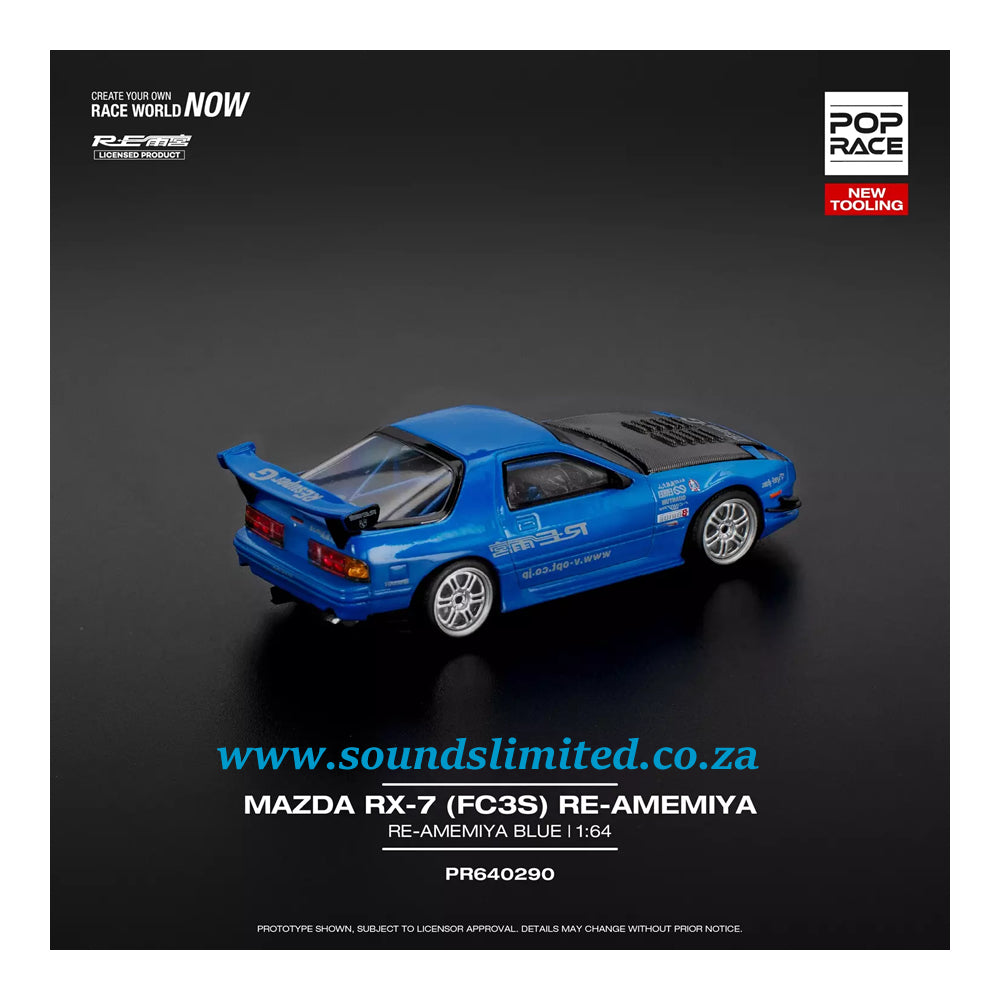 Pop Race Mazda RX7 FC3S Re-Amemiya Blue PR64-290