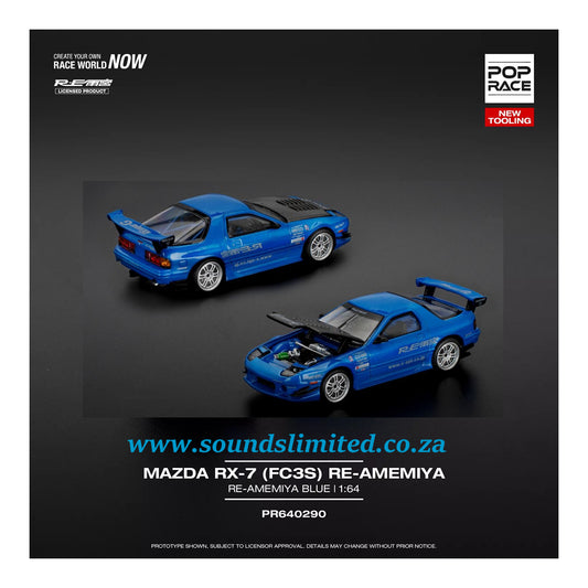 Pop Race Mazda RX7 FC3S Re-Amemiya Blue PR64-290