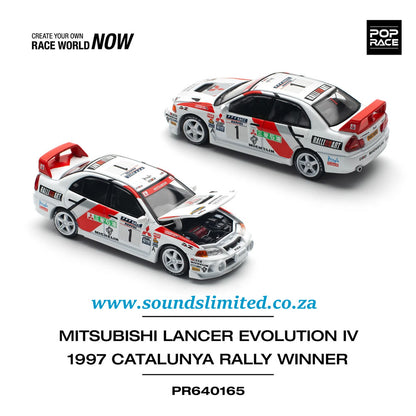 Pop Race Mitsubishi Lancer Evolution IV 1997 Catalunya Winner PR64-165
