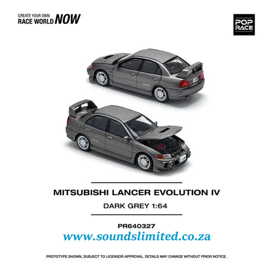 Pop Race Mitsubishi Lancer Evolution IV Dark Grey PR64-327