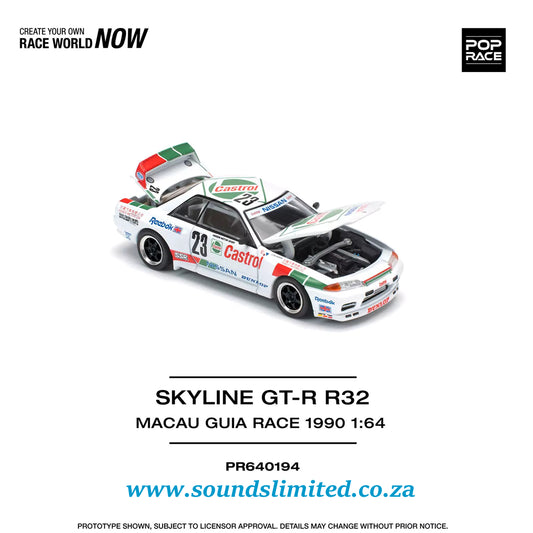 Pop Race Nissan Skyline GT-R R32 #23 Macau Guia Race 1990 Winner PR64-194