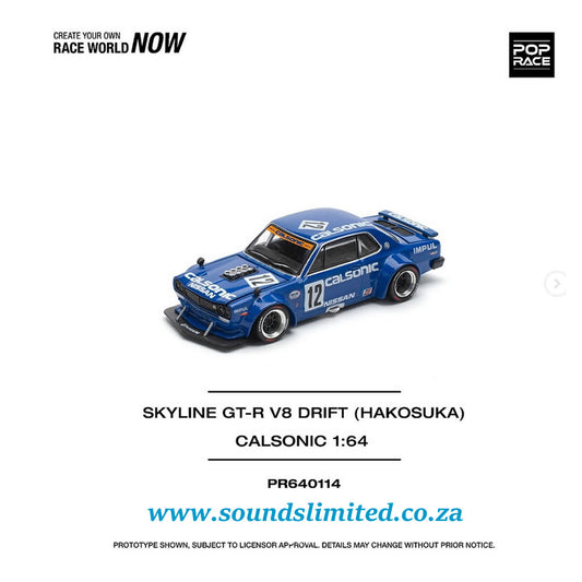 Pop Race Nissan Skyline GT-R V8 Drift Hakosuka Calsonic PR640114
