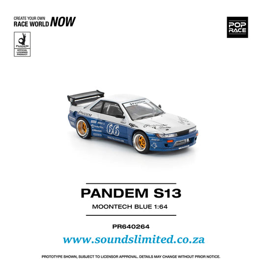 Pop Race Pandem Silvia S13 Moontech Blue PR64-264