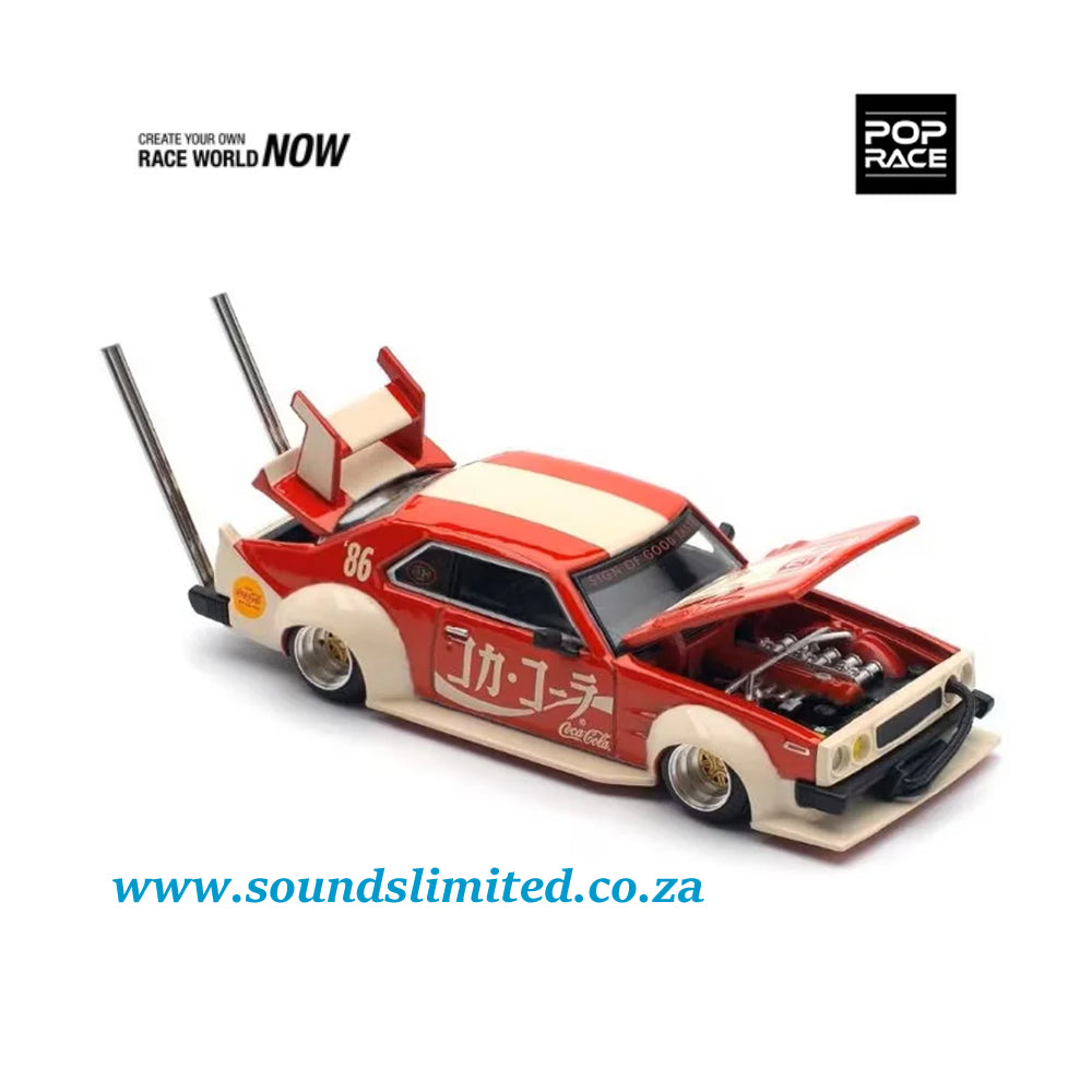 Pop Race Skyline GT-R V8 Drift "Hakosuka" Coca Cola Japan PR64-135