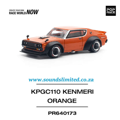 Pop Race Skyline GT-R V8 Drift Kenmeri Orange PR64-173