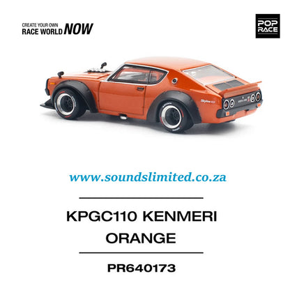 Pop Race Skyline GT-R V8 Drift Kenmeri Orange PR64-173