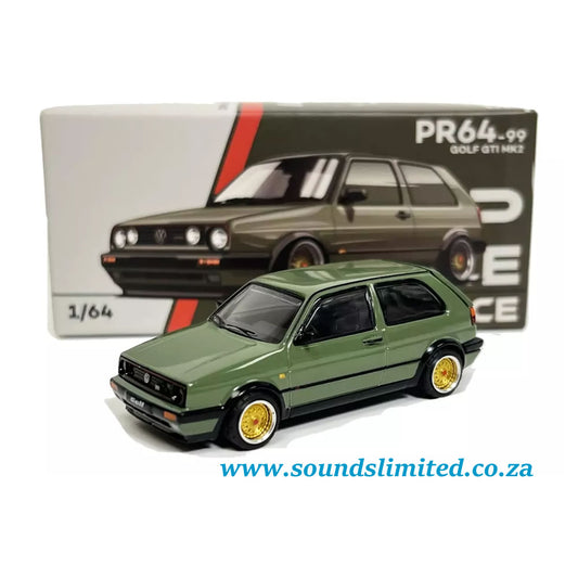 Pop Race Volkswagen Golf GTI Mk2 Oak Green PR64-99 1/64