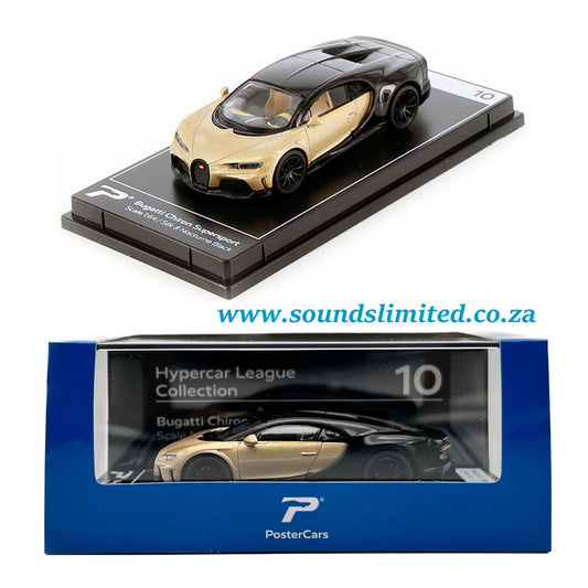 PosterCars Bugatti Chiron Supersport Gold / Black (1/64) #10