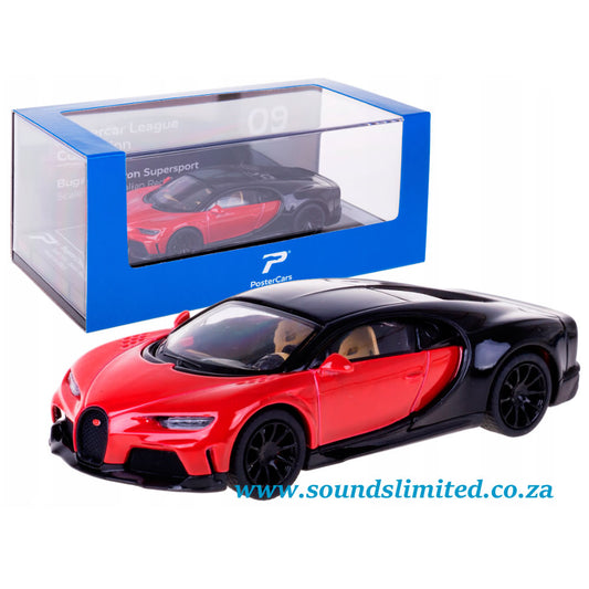 PosterCars Bugatti Chiron Supersport Red / Black (1/64) #9