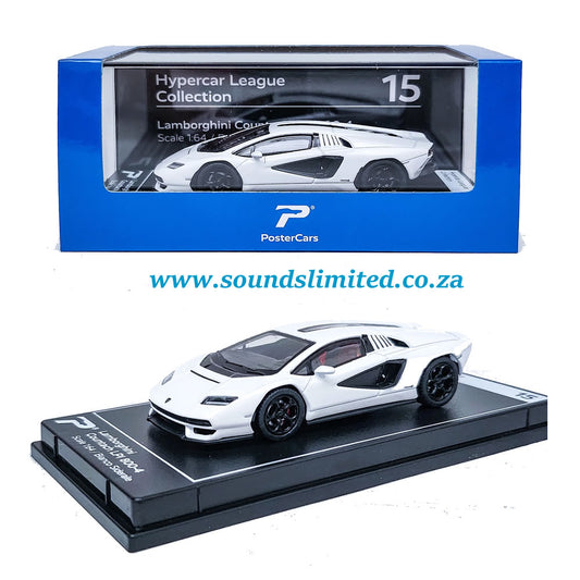 PosterCars Lamborghini Countach LPI 800-4 White (1/64) #15