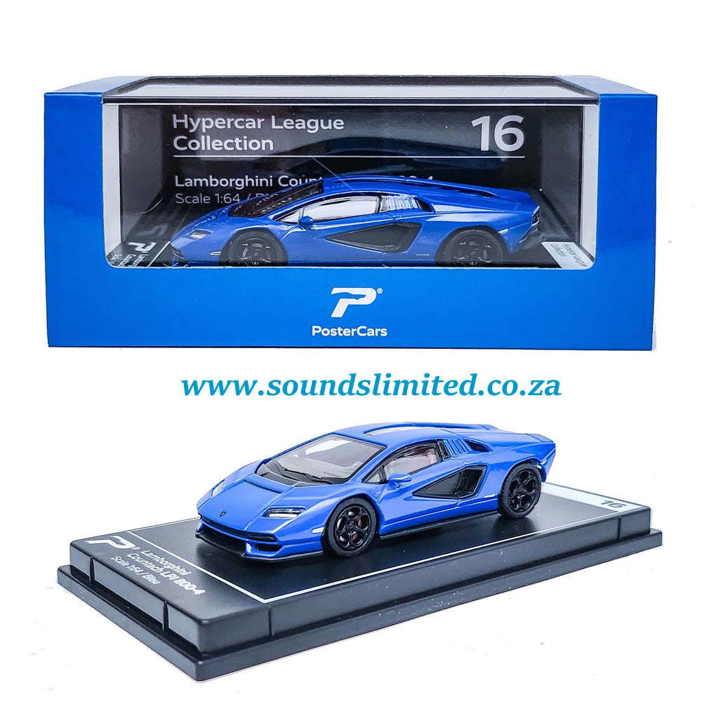 PosterCars Lamborghini Countach LPI 800-4 Blue (1/64) #16