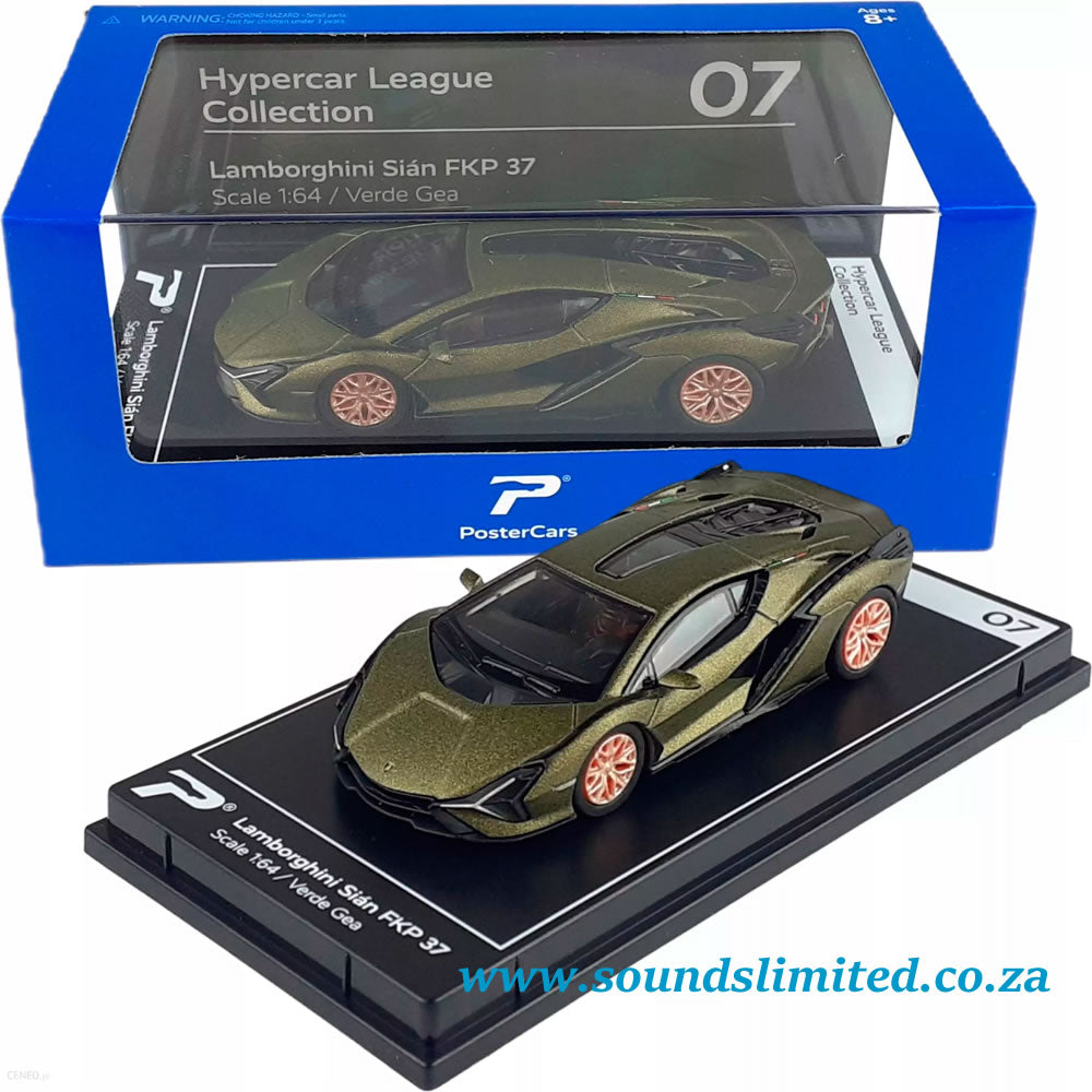 PosterCars Lamborghini Sian FKP 37 Verde Gea Green (1/64) #7