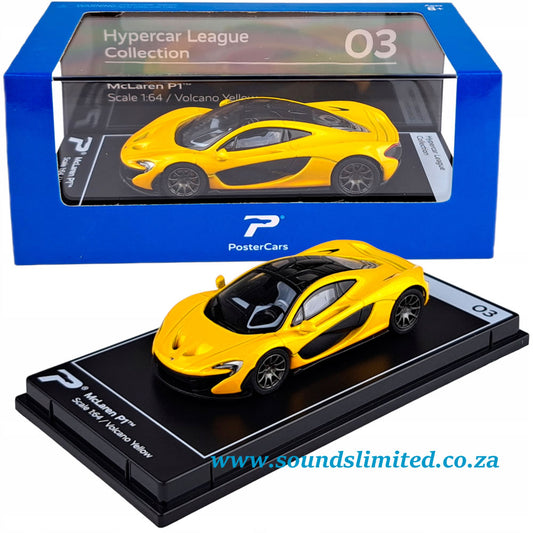 PosterCars McLaren P1 Volcano Yellow (1/64) #3