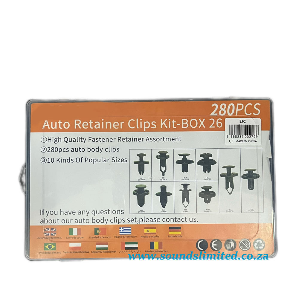 SL Box 26 280pcs Auto Retainer Panel Clips
