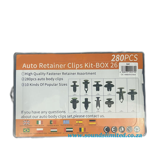 SL Box 26 280pcs Auto Retainer Panel Clips