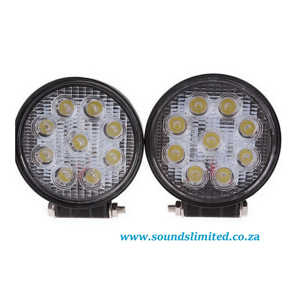 SL LED Offroad Spot Light 27C Circular (Pair)